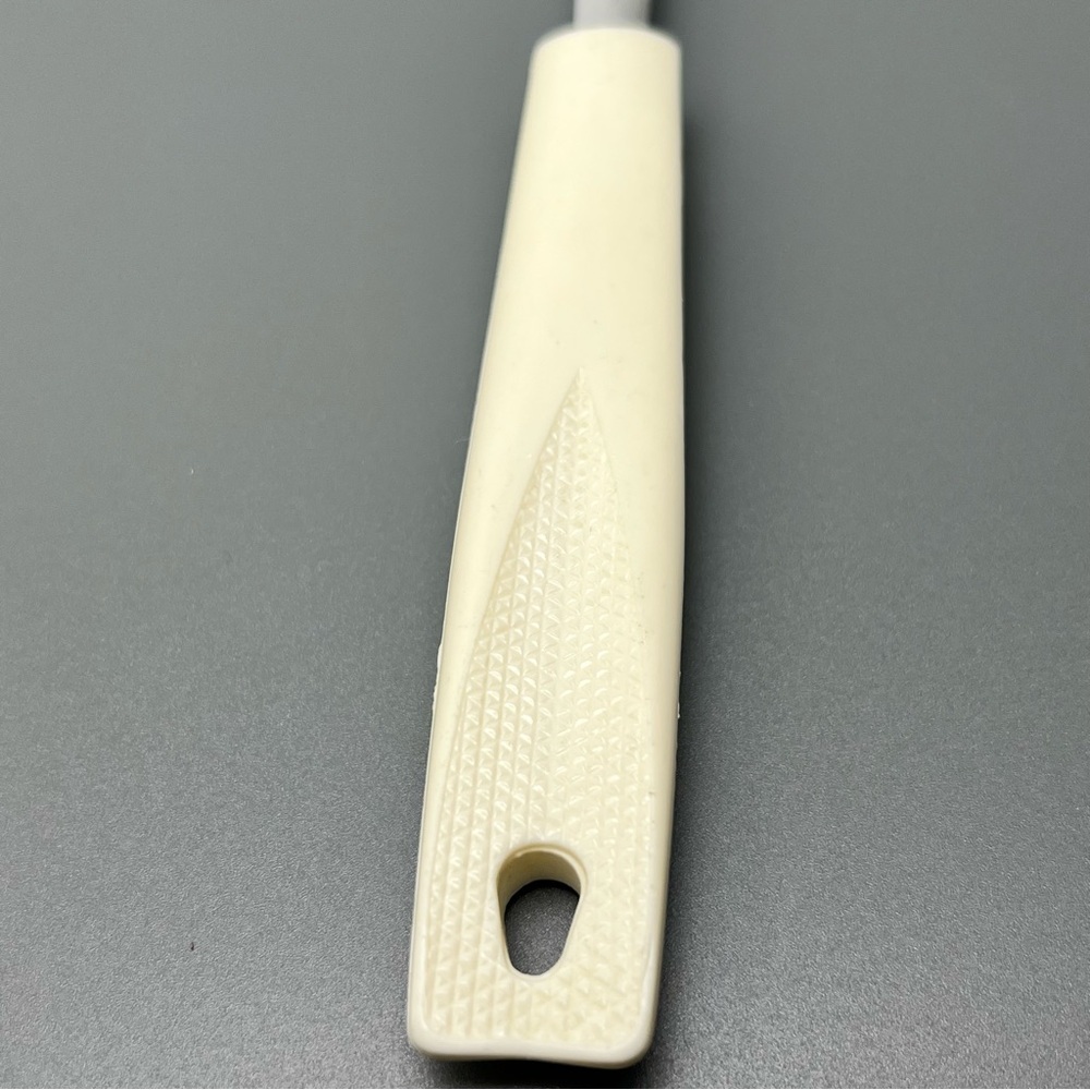 VTG EKCO Chromium Plated Stainless Spotted Spoon With White Handle MCM - Picture 13 of 13